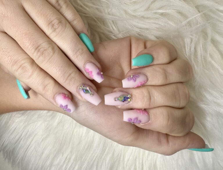 Coffin Dip Powder Nails