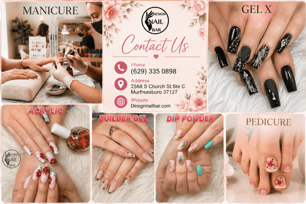 design nails & spa contact — nail salon near me in Murfreesboro TN
